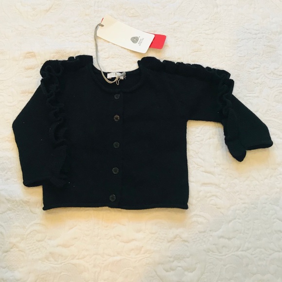 👑HP🎊il Gufo*Black Merino Wool Cardigan**$168 - Picture 4 of 6
